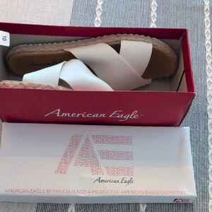 American Eagle Outfitters Women's Cream Sandals